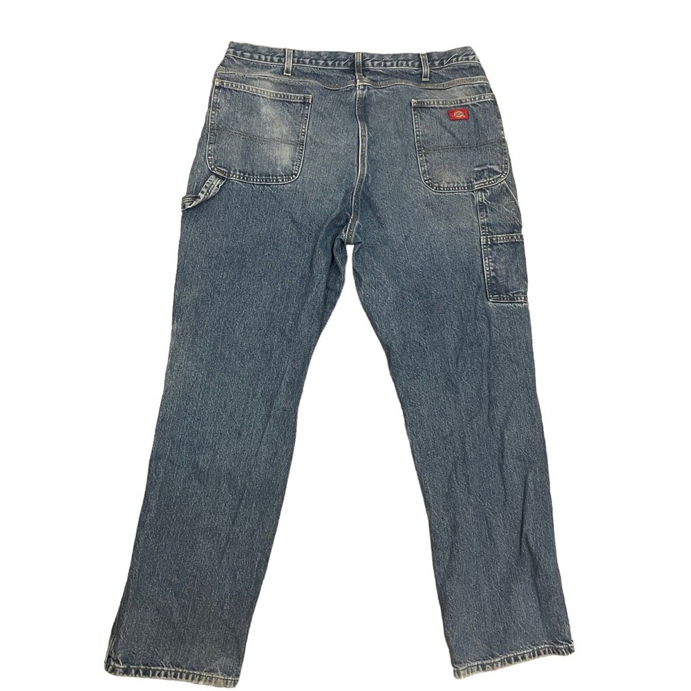 Vtg 90s Dickies Carpenter Jeans 42x32 Medium Wash Baggy Faded Streetwear Skater